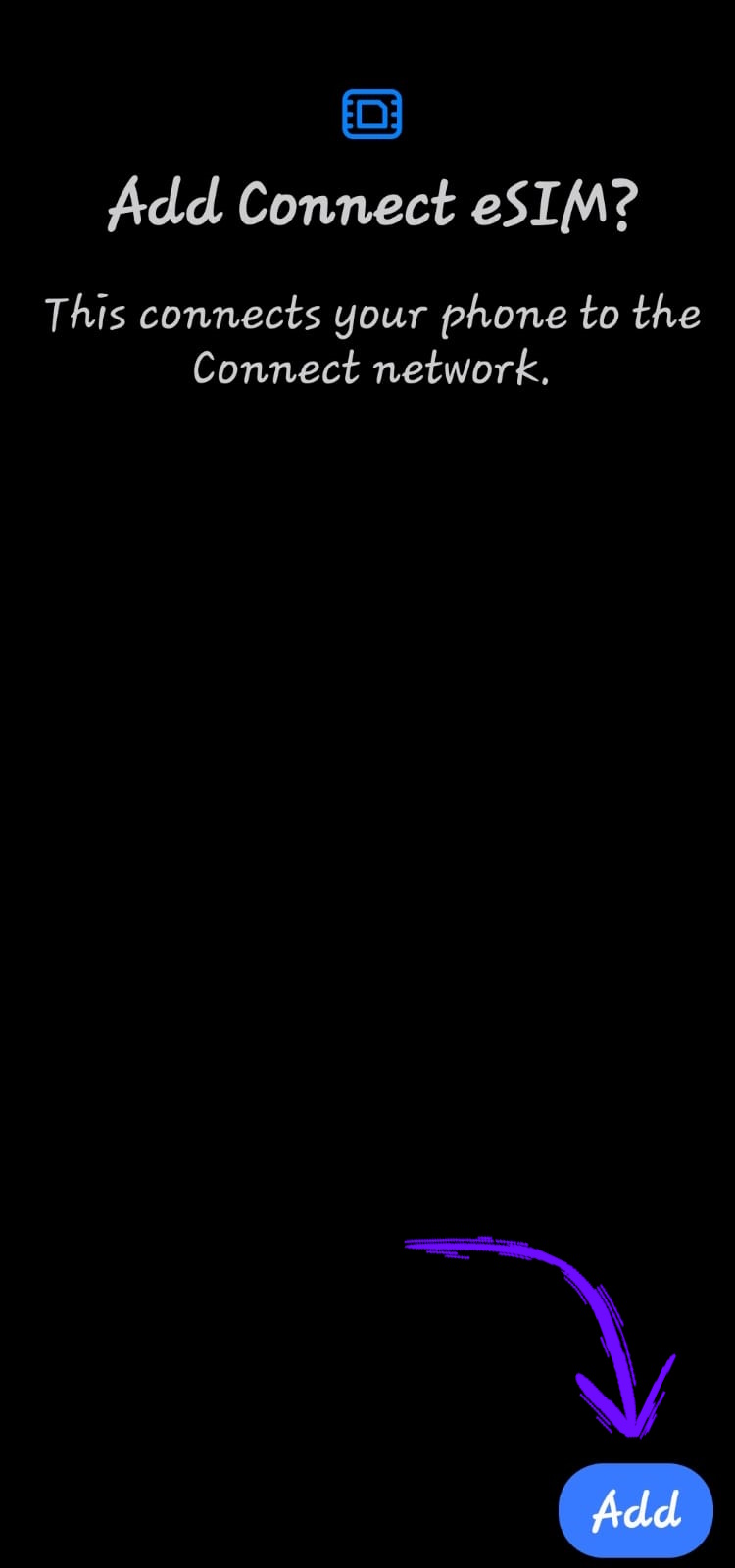 Konfirmasi Add eSIM