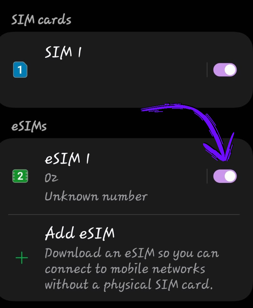 Aktifkan eSIM